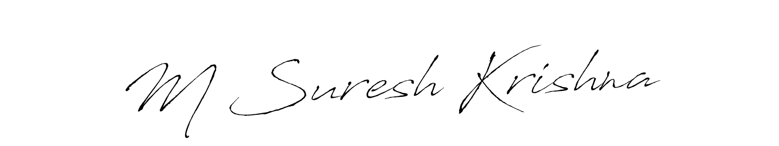 This is the best signature style for the M Suresh Krishna name. Also you like these signature font (Antro_Vectra). Mix name signature. M Suresh Krishna signature style 6 images and pictures png