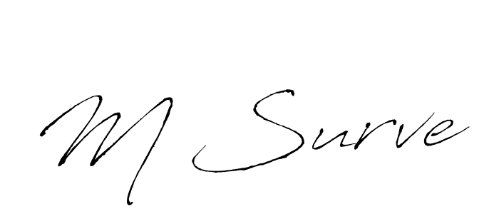 M Surve stylish signature style. Best Handwritten Sign (Antro_Vectra) for my name. Handwritten Signature Collection Ideas for my name M Surve. M Surve signature style 6 images and pictures png