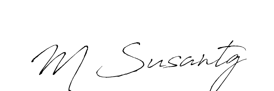 Use a signature maker to create a handwritten signature online. With this signature software, you can design (Antro_Vectra) your own signature for name M Susantg. M Susantg signature style 6 images and pictures png