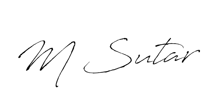 M Sutar stylish signature style. Best Handwritten Sign (Antro_Vectra) for my name. Handwritten Signature Collection Ideas for my name M Sutar. M Sutar signature style 6 images and pictures png