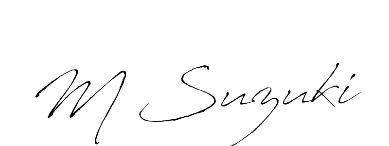 Also we have M Suzuki name is the best signature style. Create professional handwritten signature collection using Antro_Vectra autograph style. M Suzuki signature style 6 images and pictures png