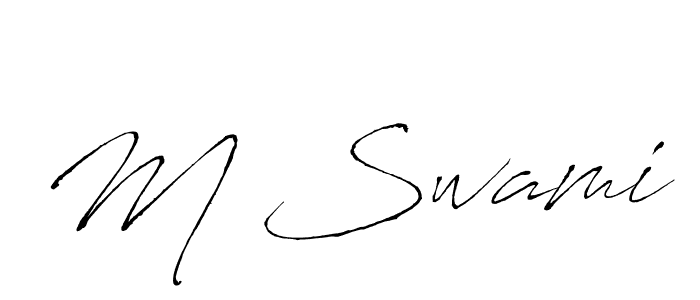 How to make M Swami signature? Antro_Vectra is a professional autograph style. Create handwritten signature for M Swami name. M Swami signature style 6 images and pictures png
