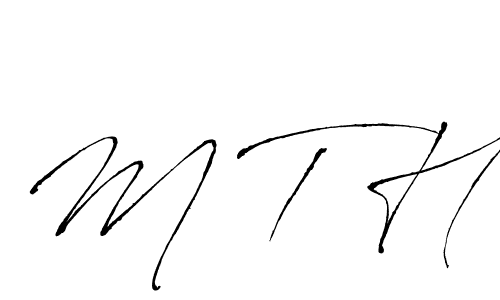 Design your own signature with our free online signature maker. With this signature software, you can create a handwritten (Antro_Vectra) signature for name M T H. M T H signature style 6 images and pictures png