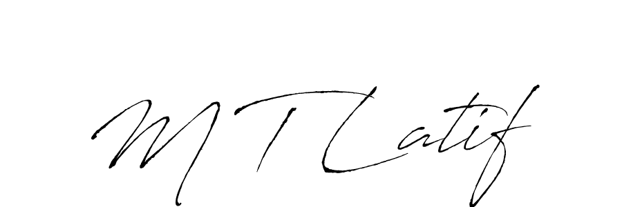 Also we have M T Latif name is the best signature style. Create professional handwritten signature collection using Antro_Vectra autograph style. M T Latif signature style 6 images and pictures png