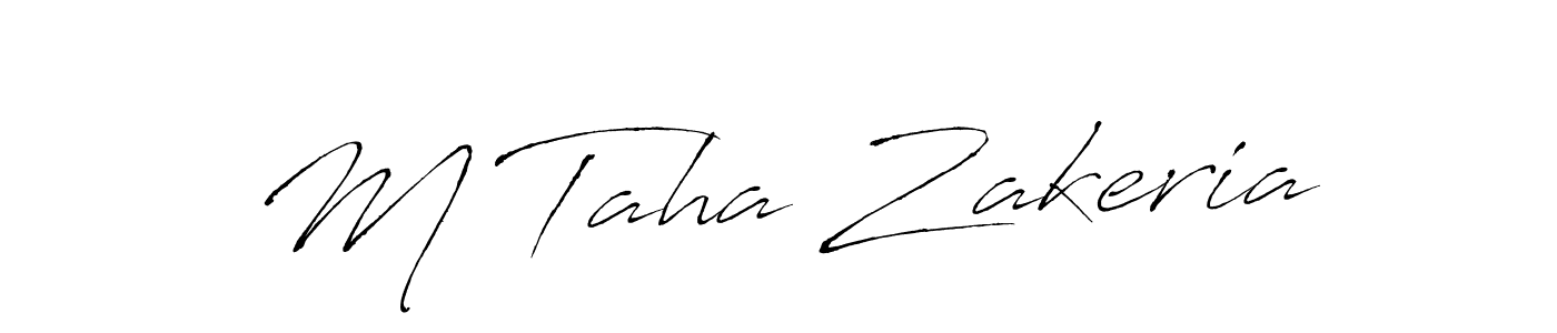 It looks lik you need a new signature style for name M Taha Zakeria. Design unique handwritten (Antro_Vectra) signature with our free signature maker in just a few clicks. M Taha Zakeria signature style 6 images and pictures png