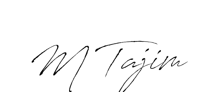 How to make M Tajim signature? Antro_Vectra is a professional autograph style. Create handwritten signature for M Tajim name. M Tajim signature style 6 images and pictures png