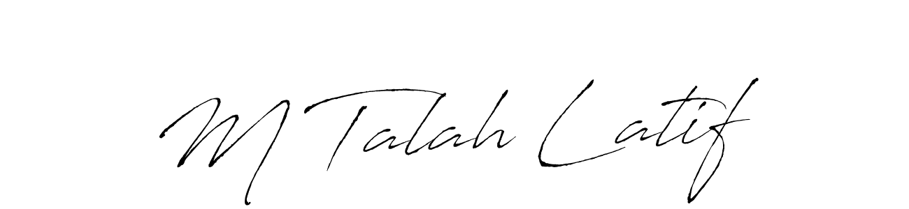 Antro_Vectra is a professional signature style that is perfect for those who want to add a touch of class to their signature. It is also a great choice for those who want to make their signature more unique. Get M Talah Latif name to fancy signature for free. M Talah Latif signature style 6 images and pictures png