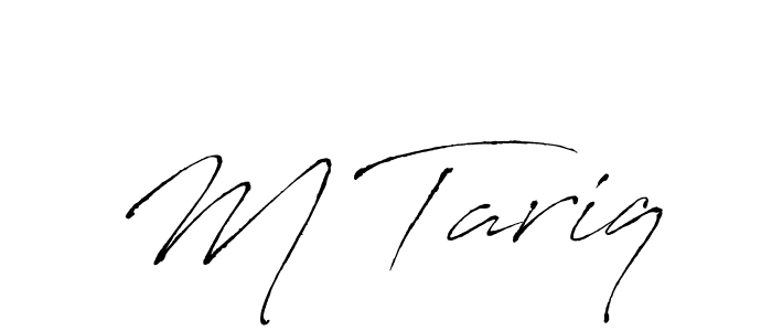 Create a beautiful signature design for name M Tariq. With this signature (Antro_Vectra) fonts, you can make a handwritten signature for free. M Tariq signature style 6 images and pictures png