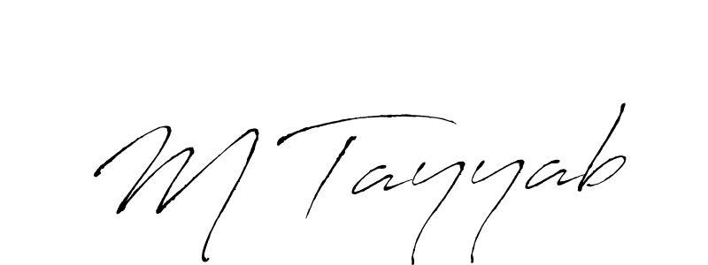 The best way (Antro_Vectra) to make a short signature is to pick only two or three words in your name. The name M Tayyab include a total of six letters. For converting this name. M Tayyab signature style 6 images and pictures png