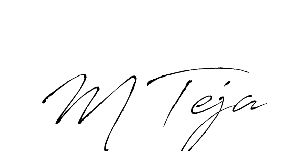 M Teja stylish signature style. Best Handwritten Sign (Antro_Vectra) for my name. Handwritten Signature Collection Ideas for my name M Teja. M Teja signature style 6 images and pictures png