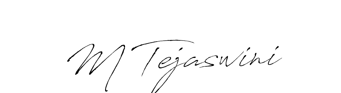 Design your own signature with our free online signature maker. With this signature software, you can create a handwritten (Antro_Vectra) signature for name M Tejaswini. M Tejaswini signature style 6 images and pictures png