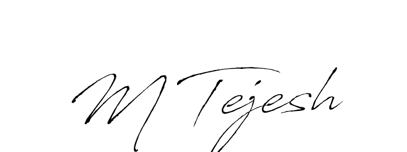 You should practise on your own different ways (Antro_Vectra) to write your name (M Tejesh) in signature. don't let someone else do it for you. M Tejesh signature style 6 images and pictures png