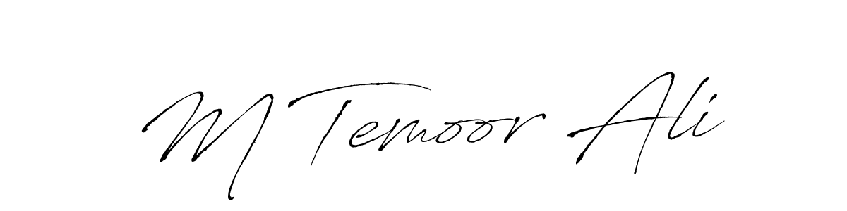 Antro_Vectra is a professional signature style that is perfect for those who want to add a touch of class to their signature. It is also a great choice for those who want to make their signature more unique. Get M Temoor Ali name to fancy signature for free. M Temoor Ali signature style 6 images and pictures png
