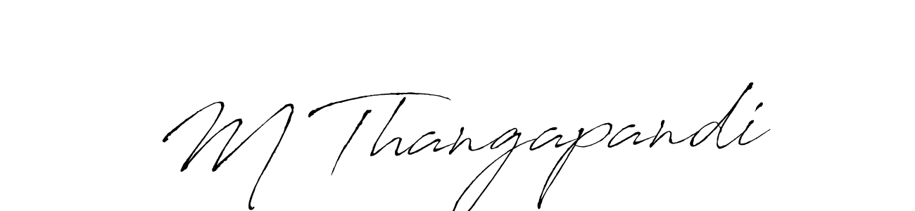 Antro_Vectra is a professional signature style that is perfect for those who want to add a touch of class to their signature. It is also a great choice for those who want to make their signature more unique. Get M Thangapandi name to fancy signature for free. M Thangapandi signature style 6 images and pictures png