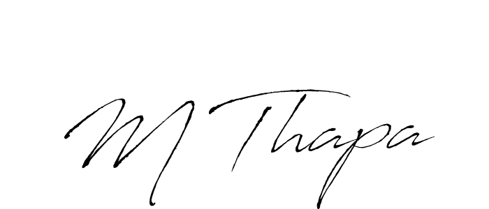 if you are searching for the best signature style for your name M Thapa. so please give up your signature search. here we have designed multiple signature styles  using Antro_Vectra. M Thapa signature style 6 images and pictures png