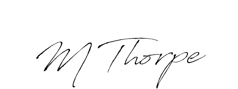 How to make M Thorpe name signature. Use Antro_Vectra style for creating short signs online. This is the latest handwritten sign. M Thorpe signature style 6 images and pictures png