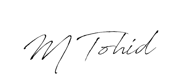 The best way (Antro_Vectra) to make a short signature is to pick only two or three words in your name. The name M Tohid include a total of six letters. For converting this name. M Tohid signature style 6 images and pictures png