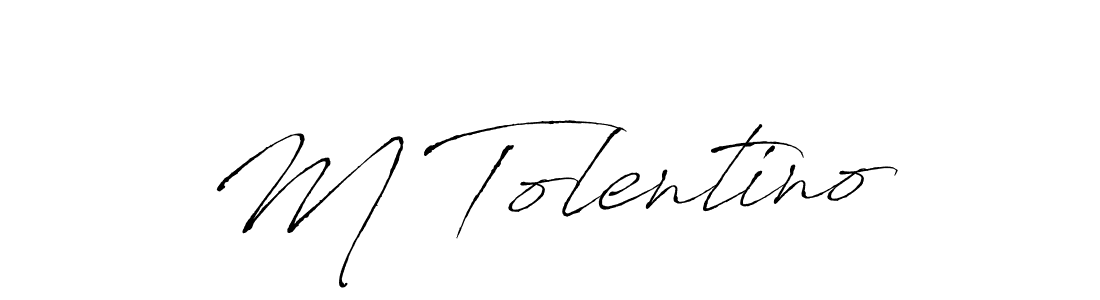 You should practise on your own different ways (Antro_Vectra) to write your name (M Tolentino) in signature. don't let someone else do it for you. M Tolentino signature style 6 images and pictures png