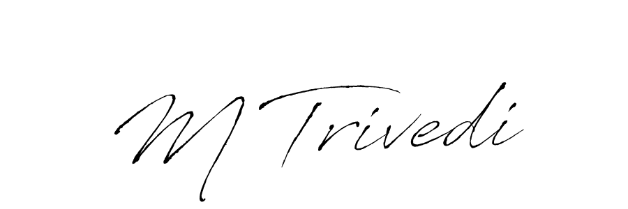 Create a beautiful signature design for name M Trivedi. With this signature (Antro_Vectra) fonts, you can make a handwritten signature for free. M Trivedi signature style 6 images and pictures png