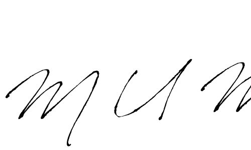 The best way (Antro_Vectra) to make a short signature is to pick only two or three words in your name. The name M U M include a total of six letters. For converting this name. M U M signature style 6 images and pictures png