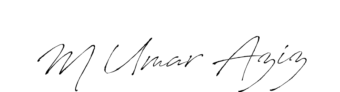 Also we have M Umar Aziz name is the best signature style. Create professional handwritten signature collection using Antro_Vectra autograph style. M Umar Aziz signature style 6 images and pictures png