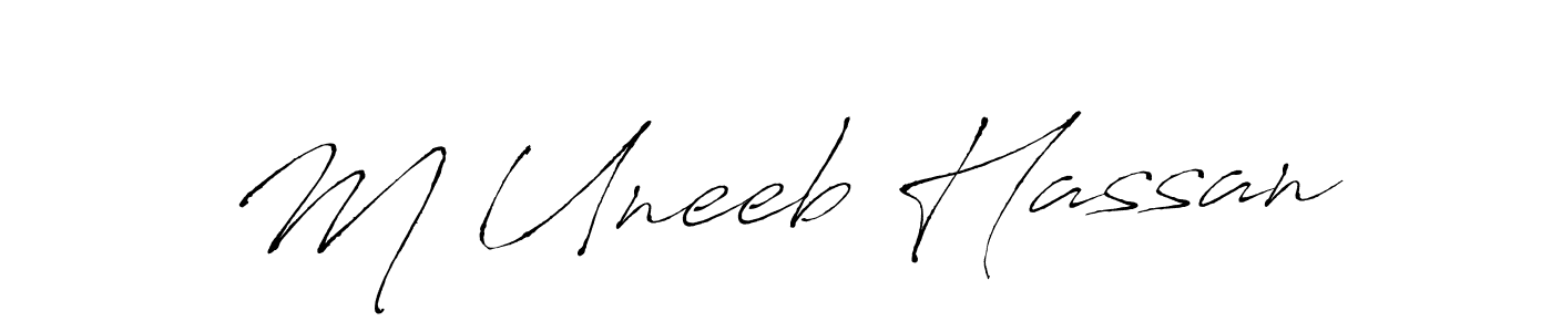 if you are searching for the best signature style for your name M Uneeb Hassan. so please give up your signature search. here we have designed multiple signature styles  using Antro_Vectra. M Uneeb Hassan signature style 6 images and pictures png