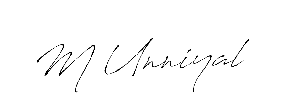 You can use this online signature creator to create a handwritten signature for the name M Unniyal. This is the best online autograph maker. M Unniyal signature style 6 images and pictures png