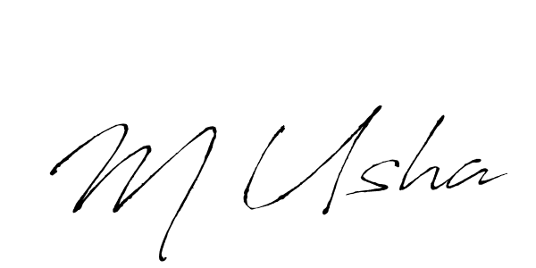 Also we have M Usha name is the best signature style. Create professional handwritten signature collection using Antro_Vectra autograph style. M Usha signature style 6 images and pictures png