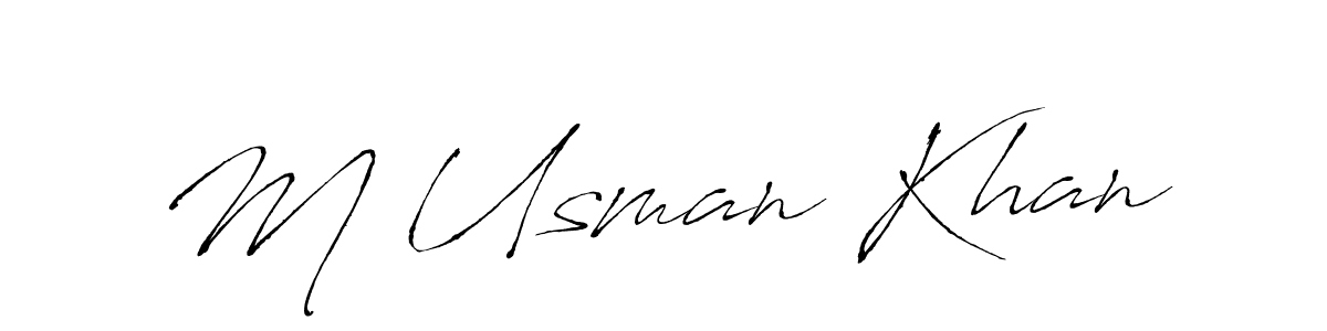 How to make M Usman Khan signature? Antro_Vectra is a professional autograph style. Create handwritten signature for M Usman Khan name. M Usman Khan signature style 6 images and pictures png