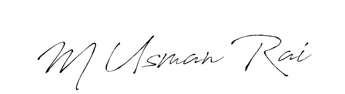 Also You can easily find your signature by using the search form. We will create M Usman Rai name handwritten signature images for you free of cost using Antro_Vectra sign style. M Usman Rai signature style 6 images and pictures png