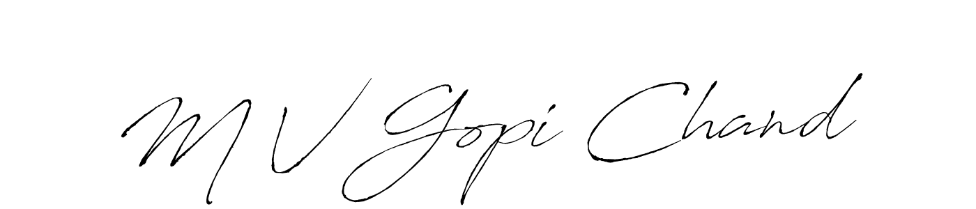 You should practise on your own different ways (Antro_Vectra) to write your name (M V Gopi Chand) in signature. don't let someone else do it for you. M V Gopi Chand signature style 6 images and pictures png