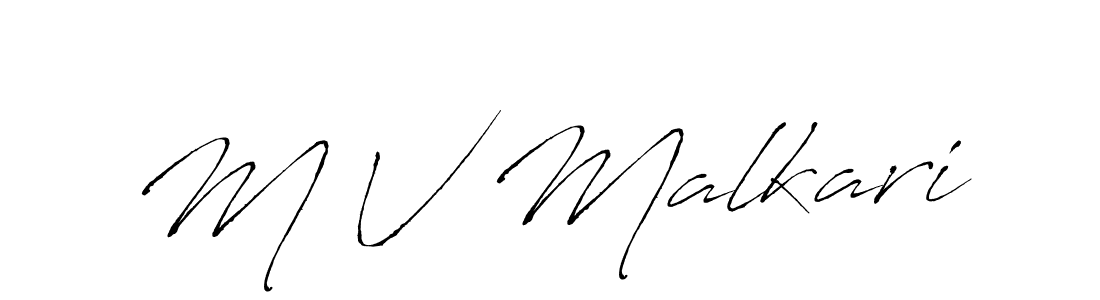 How to make M V Malkari signature? Antro_Vectra is a professional autograph style. Create handwritten signature for M V Malkari name. M V Malkari signature style 6 images and pictures png