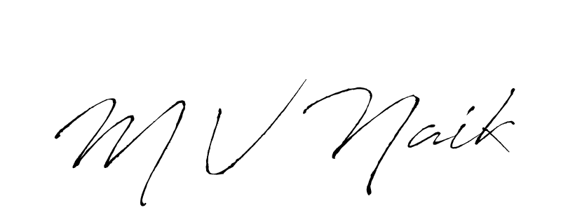 How to make M V Naik name signature. Use Antro_Vectra style for creating short signs online. This is the latest handwritten sign. M V Naik signature style 6 images and pictures png