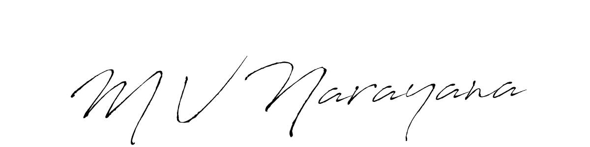 How to Draw M V Narayana signature style? Antro_Vectra is a latest design signature styles for name M V Narayana. M V Narayana signature style 6 images and pictures png