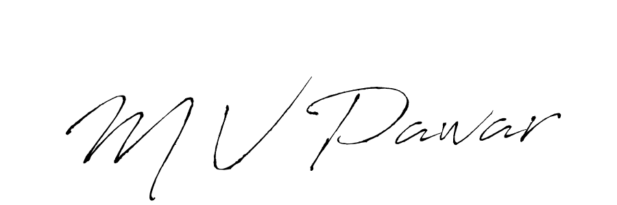 Design your own signature with our free online signature maker. With this signature software, you can create a handwritten (Antro_Vectra) signature for name M V Pawar. M V Pawar signature style 6 images and pictures png