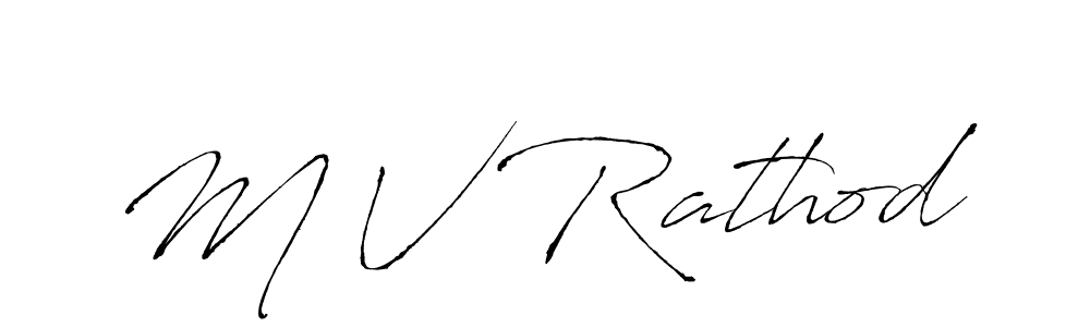How to make M V Rathod signature? Antro_Vectra is a professional autograph style. Create handwritten signature for M V Rathod name. M V Rathod signature style 6 images and pictures png