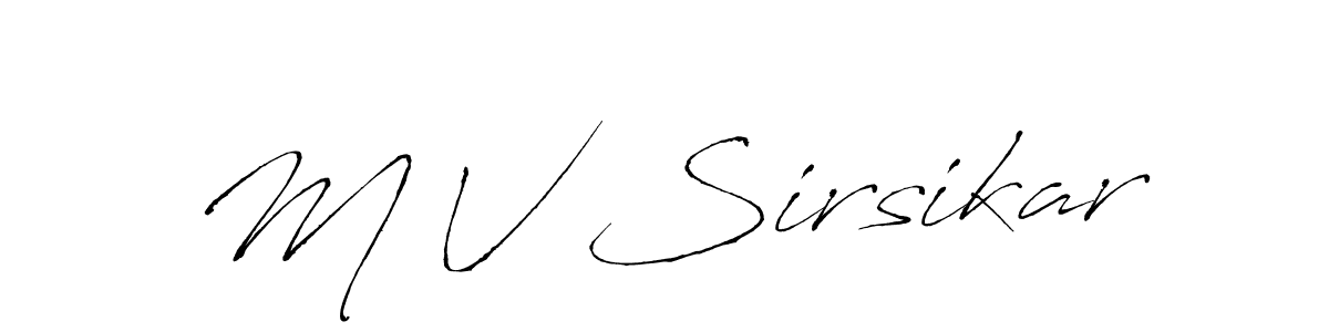 Also You can easily find your signature by using the search form. We will create M V Sirsikar name handwritten signature images for you free of cost using Antro_Vectra sign style. M V Sirsikar signature style 6 images and pictures png