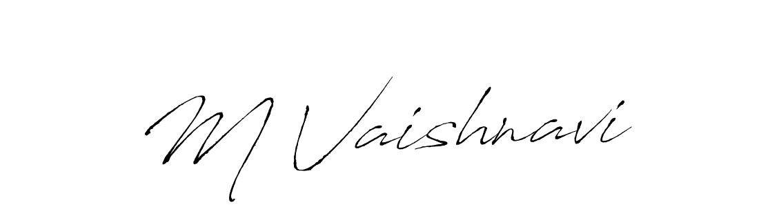 Antro_Vectra is a professional signature style that is perfect for those who want to add a touch of class to their signature. It is also a great choice for those who want to make their signature more unique. Get M Vaishnavi name to fancy signature for free. M Vaishnavi signature style 6 images and pictures png