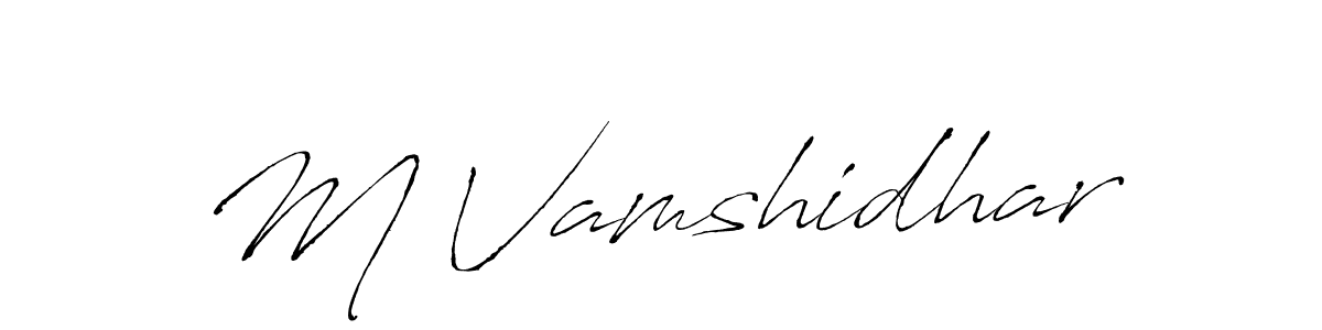 It looks lik you need a new signature style for name M Vamshidhar. Design unique handwritten (Antro_Vectra) signature with our free signature maker in just a few clicks. M Vamshidhar signature style 6 images and pictures png