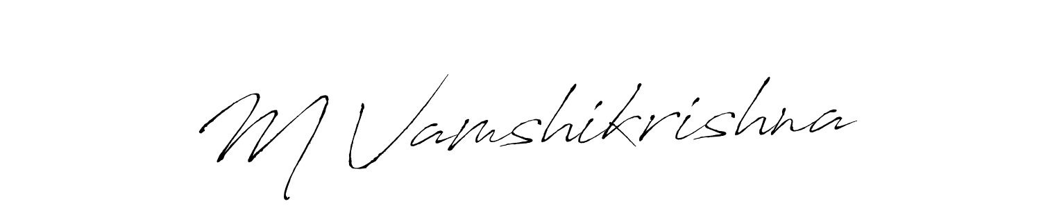 M Vamshikrishna stylish signature style. Best Handwritten Sign (Antro_Vectra) for my name. Handwritten Signature Collection Ideas for my name M Vamshikrishna. M Vamshikrishna signature style 6 images and pictures png