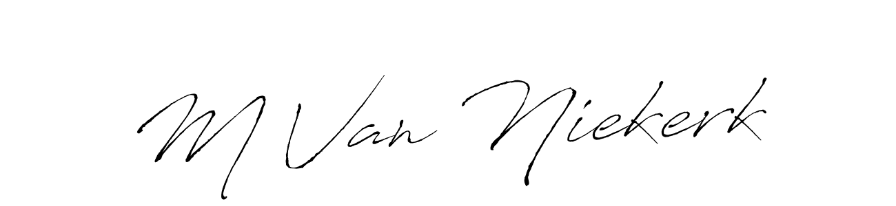 How to make M Van Niekerk signature? Antro_Vectra is a professional autograph style. Create handwritten signature for M Van Niekerk name. M Van Niekerk signature style 6 images and pictures png