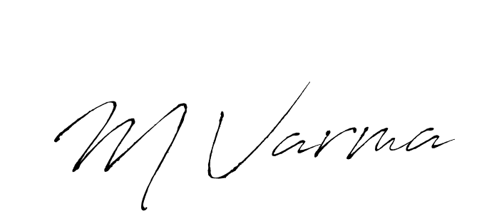 Create a beautiful signature design for name M Varma. With this signature (Antro_Vectra) fonts, you can make a handwritten signature for free. M Varma signature style 6 images and pictures png