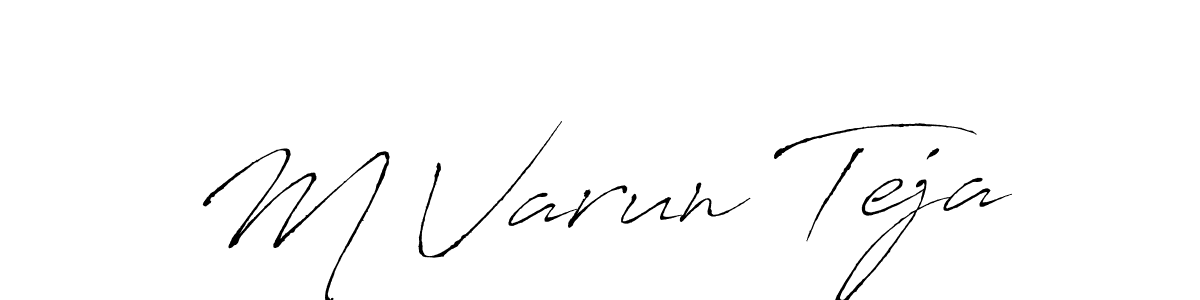 Use a signature maker to create a handwritten signature online. With this signature software, you can design (Antro_Vectra) your own signature for name M Varun Teja. M Varun Teja signature style 6 images and pictures png