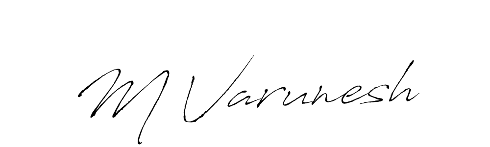 if you are searching for the best signature style for your name M Varunesh. so please give up your signature search. here we have designed multiple signature styles  using Antro_Vectra. M Varunesh signature style 6 images and pictures png