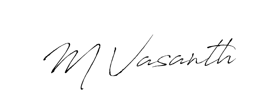 Antro_Vectra is a professional signature style that is perfect for those who want to add a touch of class to their signature. It is also a great choice for those who want to make their signature more unique. Get M Vasanth name to fancy signature for free. M Vasanth signature style 6 images and pictures png