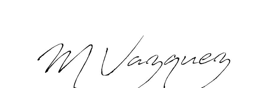 Use a signature maker to create a handwritten signature online. With this signature software, you can design (Antro_Vectra) your own signature for name M Vazquez. M Vazquez signature style 6 images and pictures png