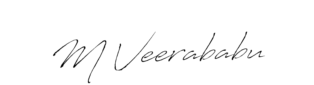 Design your own signature with our free online signature maker. With this signature software, you can create a handwritten (Antro_Vectra) signature for name M Veerababu. M Veerababu signature style 6 images and pictures png