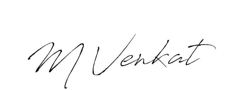 This is the best signature style for the M Venkat name. Also you like these signature font (Antro_Vectra). Mix name signature. M Venkat signature style 6 images and pictures png