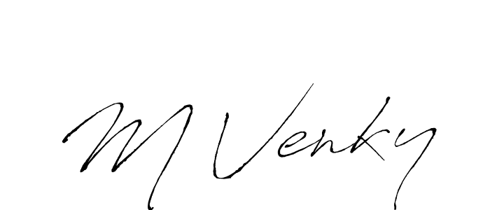 Make a beautiful signature design for name M Venky. Use this online signature maker to create a handwritten signature for free. M Venky signature style 6 images and pictures png