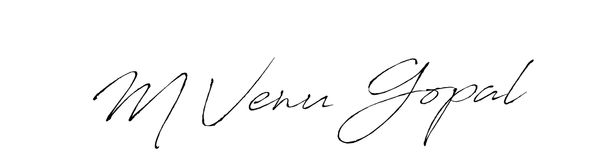 The best way (Antro_Vectra) to make a short signature is to pick only two or three words in your name. The name M Venu Gopal include a total of six letters. For converting this name. M Venu Gopal signature style 6 images and pictures png